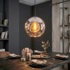 Ripoll Hanglamp, Kogellampje, Hanglamp Chroom, Rookkleurig, 1-licht