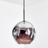 Ripoll Hanglamp, Kogellampje, Hanglamp Chroom, Rookkleurig, 1-licht