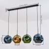 Ripoll Hanglamp, Kogellampje, Hanglamp Blauw, Goud, Groen, 4-lichts