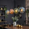 Ripoll Hanglamp, Kogellampje, Hanglamp Blauw, Groen, Koperkleurig, 4-lichts