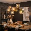 Gastor Hanglamp, Kogellampje, Hanglamp Blauw, Chroom, Groen, Duidelijk, Koperkleurig, Rookkleurig, 8-lichts
