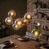 Gastor Hanglamp, Kogellampje, Hanglamp Blauw, Chroom, Groen, Duidelijk, Koperkleurig, Rookkleurig, 8-lichts