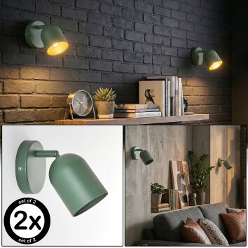 Horen Wandlamp, Wandspot Groen, 1-licht