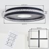 Halin Plafondlamp LED Zwart, Transparant, Helder, 1-licht, Afstandsbediening
