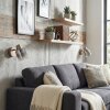 Casterk Wandlamp, Muurspot Bruin, Chroom, 1-licht