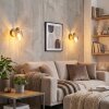 Casterk Wandlamp, Muurspot Bruin, Chroom, 1-licht