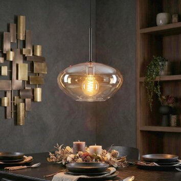 Mertola Hanglamp, Hanglamp Amber, Duidelijk, 1-licht
