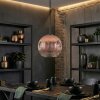 Ripoll Hanglamp, Kogellampje, Hanglamp Duidelijk, Koperkleurig, 1-licht