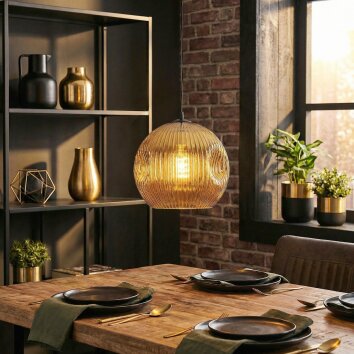 Ripoll Hanglamp, Kogellampje, Hanglamp Goud, 1-licht