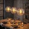 Koyoto Hanglamp, Kogellampje, Hanglamp Amber, Duidelijk, 3-lichts