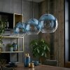 Koyoto Hanglamp, Kogellampje, Hanglamp Blauw, Duidelijk, 3-lichts