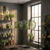 Koyoto Hanglamp, Kogellampje, Hanglamp Groen, 3-lichts