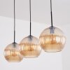 Koyoto Hanglamp, Kogellampje, Hanglamp Amber, 3-lichts