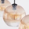 Koyoto Hanglamp, Kogellampje, Hanglamp Amber, Duidelijk, 3-lichts
