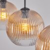 Koyoto Hanglamp, Kogellampje, Hanglamp Amber, Duidelijk, 3-lichts