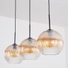 Koyoto Hanglamp, Kogellampje, Hanglamp Amber, Duidelijk, 3-lichts