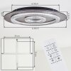 Lidor Plafondlamp LED Antraciet, Grijs, Zwart, 1-licht, Afstandsbediening