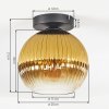 Koyoto Plafondlamp, Kogellampje 20 cm Goud, Duidelijk, 1-licht