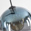 Koyoto Hanglamp, Kogellampje, Hanglamp Blauw, Groen, Duidelijk, Koperkleurig, 3-lichts