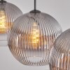 Koyoto Hanglamp, Kogellampje, Hanglamp Duidelijk, Rookkleurig, 3-lichts