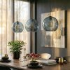 Koyoto Hanglamp, Kogellampje, Hanglamp Blauw, 3-lichts