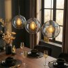 Koyoto Hanglamp, Kogellampje, Hanglamp Blauw, 3-lichts