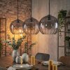 Koyoto Hanglamp, Kogellampje, Hanglamp Duidelijk, Rookkleurig, 3-lichts