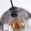 Koyoto Hanglamp, Kogellampje, Hanglamp Duidelijk, Rookkleurig, 3-lichts