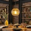 Ripoll Hanglamp, Kogellampje, Hanglamp Goud, Duidelijk, 1-licht