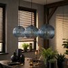 Koyoto Hanglamp, Kogellampje, Hanglamp Blauw, 3-lichts