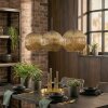 Koyoto Hanglamp, Kogellampje, Hanglamp Goud, 3-lichts