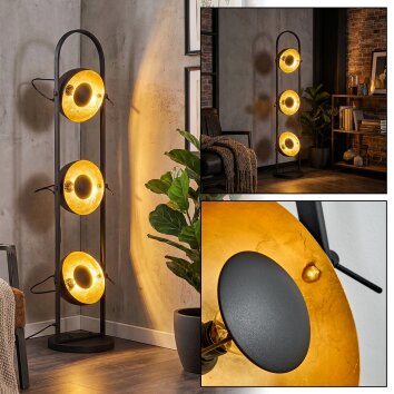 Jarin Staande lamp Zwart, 3-lichts