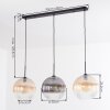 Koyoto Hanglamp, Kogellampje, Hanglamp Amber, Duidelijk, Rookkleurig, 3-lichts