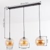 Koyoto Hanglamp, Kogellampje, Hanglamp Amber, 3-lichts