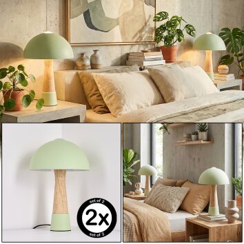 Forgek Tafellamp Groen, stenen uiterlijk, 1-licht