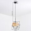 Ripoll Hanglamp, Kogellampje, Hanglamp Amber, Duidelijk, 1-licht