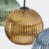 Koyoto Hanglamp, Kogellampje, Hanglamp Blauw, Goud, Groen, 3-lichts