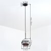 Ripoll Hanglamp, Kogellampje, Hanglamp Chroom, Rookkleurig, 1-licht