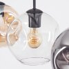 Ripoll Hanglamp, Kogellampje, Hanglamp Amber, Duidelijk, Rookkleurig, 3-lichts