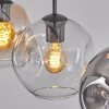Ripoll Hanglamp, Kogellampje, Hanglamp Amber, Duidelijk, Rookkleurig, 3-lichts
