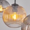 Koyoto Hanglamp, Kogellampje, Hanglamp Amber, Duidelijk, Rookkleurig, 3-lichts