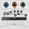 Ripoll Hanglamp, Kogellampje, Hanglamp Blauw, Goud, Groen, 3-lichts