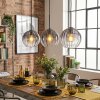 Koyoto Hanglamp, Hanglamp Duidelijk, Rookkleurig, 3-lichts