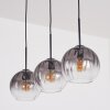 Koyoto Hanglamp, Hanglamp Duidelijk, Rookkleurig, 3-lichts