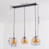 Koyoto Hanglamp, Hanglamp Amber, 3-lichts