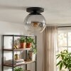 Koyoto Plafondlamp, Kogellampje 25 cm Duidelijk, Rookkleurig, 1-licht