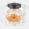 Ripoll Plafondlamp, Kogellampje Amber, 1-licht