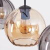 Koyoto Hanglamp, Hanglamp Amber, Rookkleurig, 3-lichts