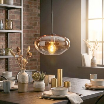 Mertola Hanglamp, Hanglamp Amber, Duidelijk, 1-licht
