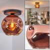 Ripoll Plafondlamp, Kogellampje Koperkleurig, 1-licht